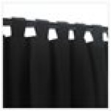 Outdoor Curtains CUR84BLK 54 inch x 84 inch WeatherSmart Outdoor Curtain with Tabs - Black Onyx   